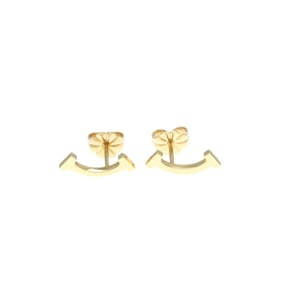 Tiffany Smile No Stone Pink Gold (18K) Stud Earrings Pink Gold