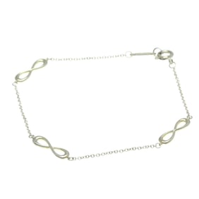 Tiffany Endless Infinity Bracelet Silver 925 No Stone Charm Bracelet Silver