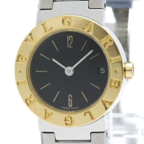 Polished BVLGARI BVLGARI-BVLGARI 18K Gold Steel Ladies Watch BB23SGD BF571675