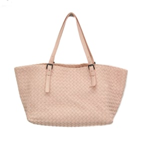 Bottega Veneta Intrecciato 337260 Women's Leather Tote Bag Pink Beige