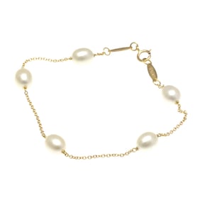 Tiffany By The Yard Pearl Necklace Pink Gold (18K) Freshwater Pearl Charm Bracelet Pink Gold