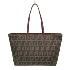 Fendi Zucca Women's PVC Shoulder Bag,Tote Bag Brown