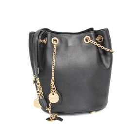 Salvatore Ferragamo CL-21G890 Women's Leather Shoulder Bag Black