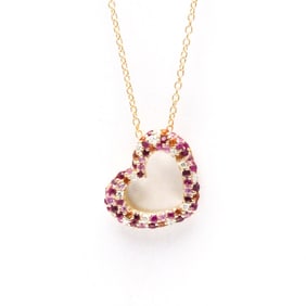 Ponte Vecchio Emozione Necklace Pink Gold (18K) Diamond,Ruby,Sapphire Men,Women Fashion Pendant