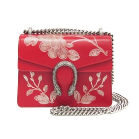 Gucci Dionysos Mini Chain Shoulder Bag Limited Edition 421970 Women's Leather Shoulder Bag Red Color