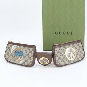 Gucci GG Supreme Blondie Mini Belt Bag 702614 Leather Waist Pouch Men's