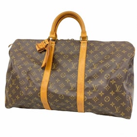 Louis Vuitton Boston Bag Monogram Keepall 50 M41426 Brown Men's Women's
