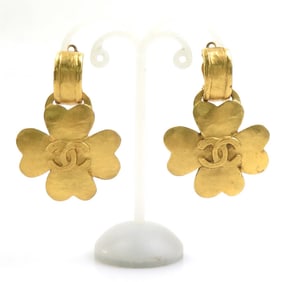 CHANEL Coco Mark Metal Gold Earrings for Women w1078a