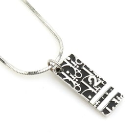 Christian Dior Necklace Metal Black x Silver Women's 56022g
