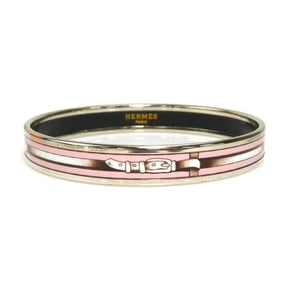 Hermes HERMES bangle bracelet enamel metal silver pink white ladies e60229g