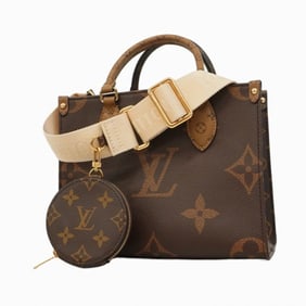 Louis Vuitton Handbag Monogram Reverse Giant On The Go PM M46373 Brown Women's