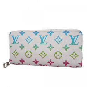 Louis Vuitton Long Wallet Monogram Iridescent Zippy Horizontal M13908 Gradient Gray Men's