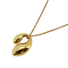 Tiffany Necklace Teardrop Double 18KYG Yellow Gold Ladies
