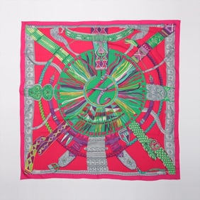 Hermes Carre Geant 140 Ceintures et Liens Belts and Cords Scarves Cashmere Silk Women's