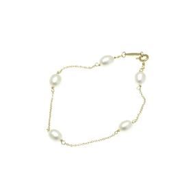 Tiffany By The Yard Yard Freshwater Pearl Bracelet Yellow Gold (18K) Freshwater Pearl Charm Bracelet
