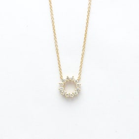 Tiffany Open Circle Necklace Pink Gold (18K) Diamond Men,Women Fashion Pendant Necklace (Pink Gold)