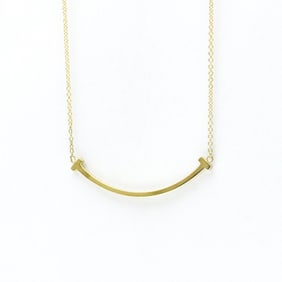 Tiffany Smile Small Necklace Yellow Gold (18K) No Stone Men,Women Fashion Pendant Necklace (Gold)