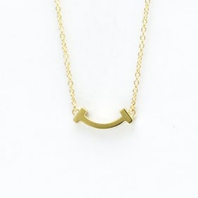 Tiffany Smile Micro Necklace Yellow Gold (18K) No Stone Women,Men Fashion Pendant Necklace (Gold)