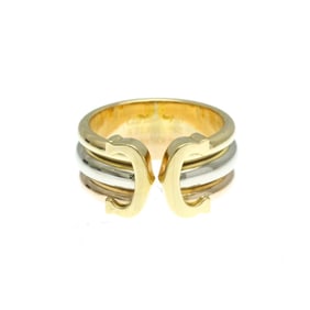 Cartier C2 Ring White Gold (18K) Fashion No Stone Band Ring Silver