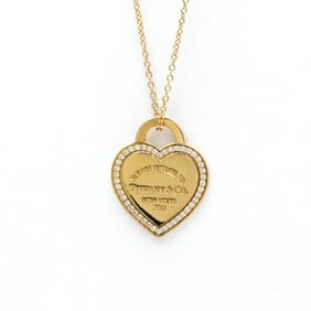 Tiffany Return To Tiffany Diamond Necklace Pink Gold (18K) Diamond Men,Women Fashion Pendant