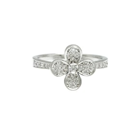 Vendome Aoyama Flower Diamond Ring White Gold (18K) Fashion Diamond Band Ring Carat/0.18 Silver
