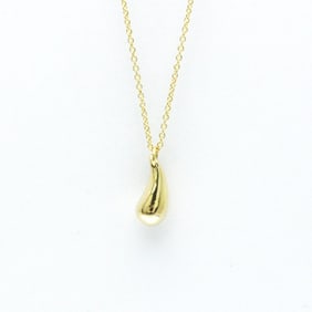 Tiffany Teardrop Necklace Yellow Gold (18K) No Stone Women,Men Fashion Pendant Necklace (Gold)