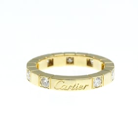 Cartier Lanieres Half Diamond Ring Yellow Gold (18K) Fashion Diamond Band Ring Gold