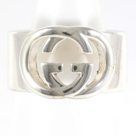 Gucci Interlocking G Silver Ring Size 12 Total Weight Approx. 9.6g Jewelry Wrapping Free