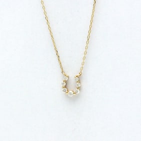 Vendome Aoyama Horseshoe Diamond Necklace Pink Gold (10K) Diamond Women,Men Fashion Pendant Necklace