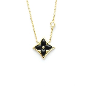 Louis Vuitton Star Blossom BB Onyx Necklace Q93699 Yellow Gold (18K) Diamond,Onyx Men,Women Fashion