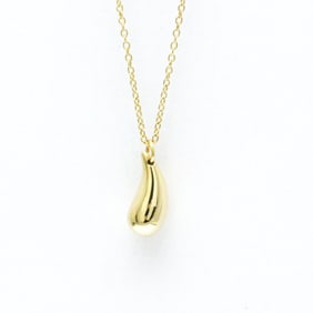 Tiffany Teardrop Necklace Yellow Gold (18K) No Stone Men,Women Fashion Pendant Necklace (Gold)