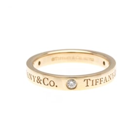Tiffany Flat Band Ring 3P Diamond Pink Gold (18K) Fashion Diamond Band Ring Pink Gold