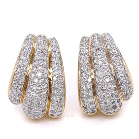 18K Yellow Gold 3.50 Ct. Diamond Earrings