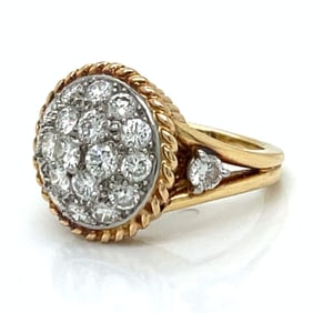1960â€™s 18K Yellow Gold 2.30 Ct. Diamond Ring