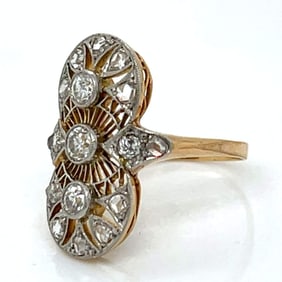 Antique 18K & Platinum 0.90 Ct. Diamond Ring