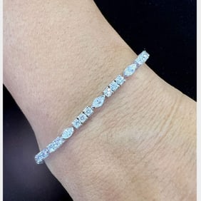 18K White Gold 3.70 Ct. Diamond Bracelet