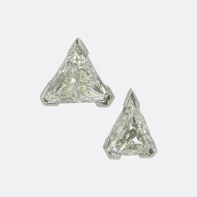 Vintage 0.39 Carat Triangular Diamond Stud Earrings