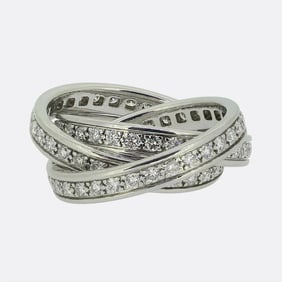 Cartier Trinity Diamond Ring Size H (46.5)