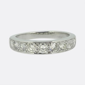 Vintage Half-Eternity Diamond Ring