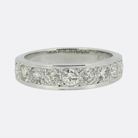 Vintage Half-Eternity Diamond Ring