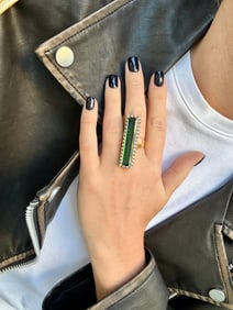 Graff Green Tourmaline & Diamond Ring, 18k
