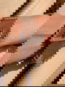 Diamond Belt Bracelet, Two Tone 18k & Platinum