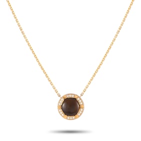 Chaumet 18K Rose Gold Diamond and Smokey Topaz Necklace CH08-031725