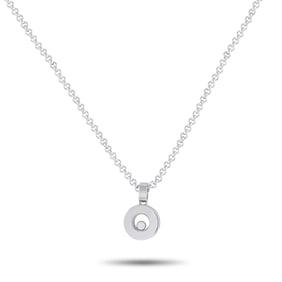Chopard Happy Diamonds 18K White Gold Diamond Necklace CH27-031325