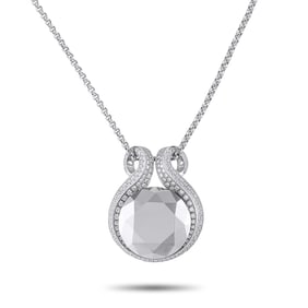 Chopard 18K White Gold Diamond and Hematite Necklace CH09-031725