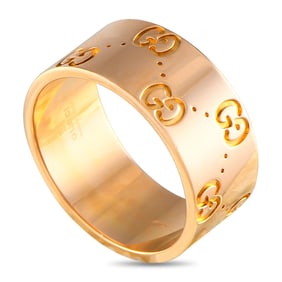 Gucci 18K Rose Gold Wide Band Ring GU31-031325