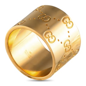 Gucci 18K Yellow Gold Wide Band Ring GU36-031325