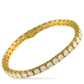 LB Exclusive 14K Yellow Gold 12.60ct Lab-Grown Diamond Tennis Bracelet MF06-041725