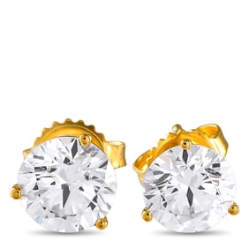 LB Exclusive 14K Yellow Gold 3.0ct Lab-Grown Diamond Stud Earrings MF25-041625