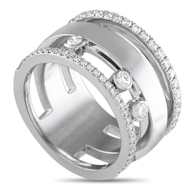 Messika Move Romane 18K White Gold 0.65 ct Diamond Wide Ring ME26-021925